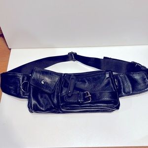 Steampunk Faux Leather Fanny Pack with three pockets